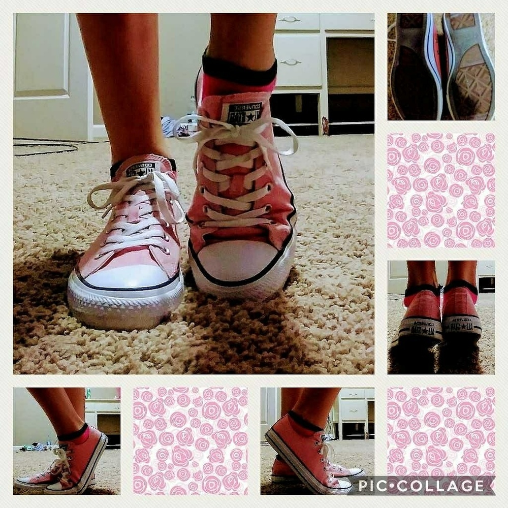Women's Baby Pink Converse Allstars (Ankle High)
